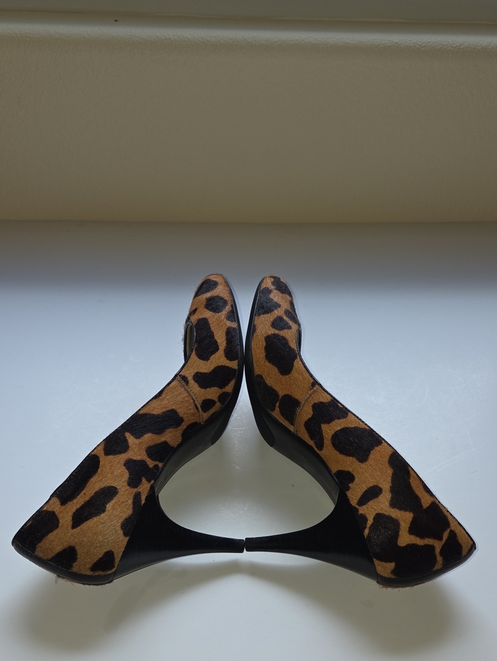Talbots Calf Hair Leopard Print Stiletto Heels | Color: Black/Tan | Size: 8.5B - Picture 5 of 9